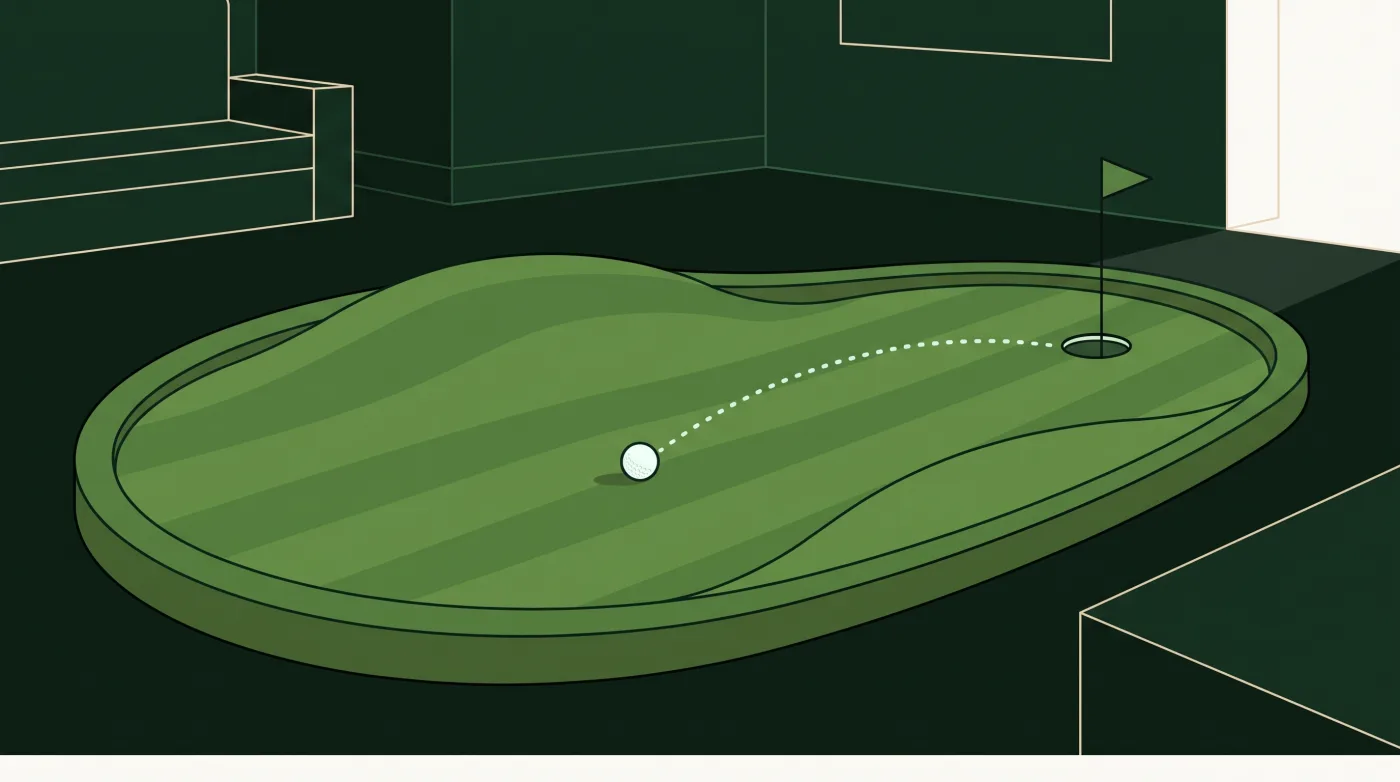 Putting green — ilustrácia priestoru